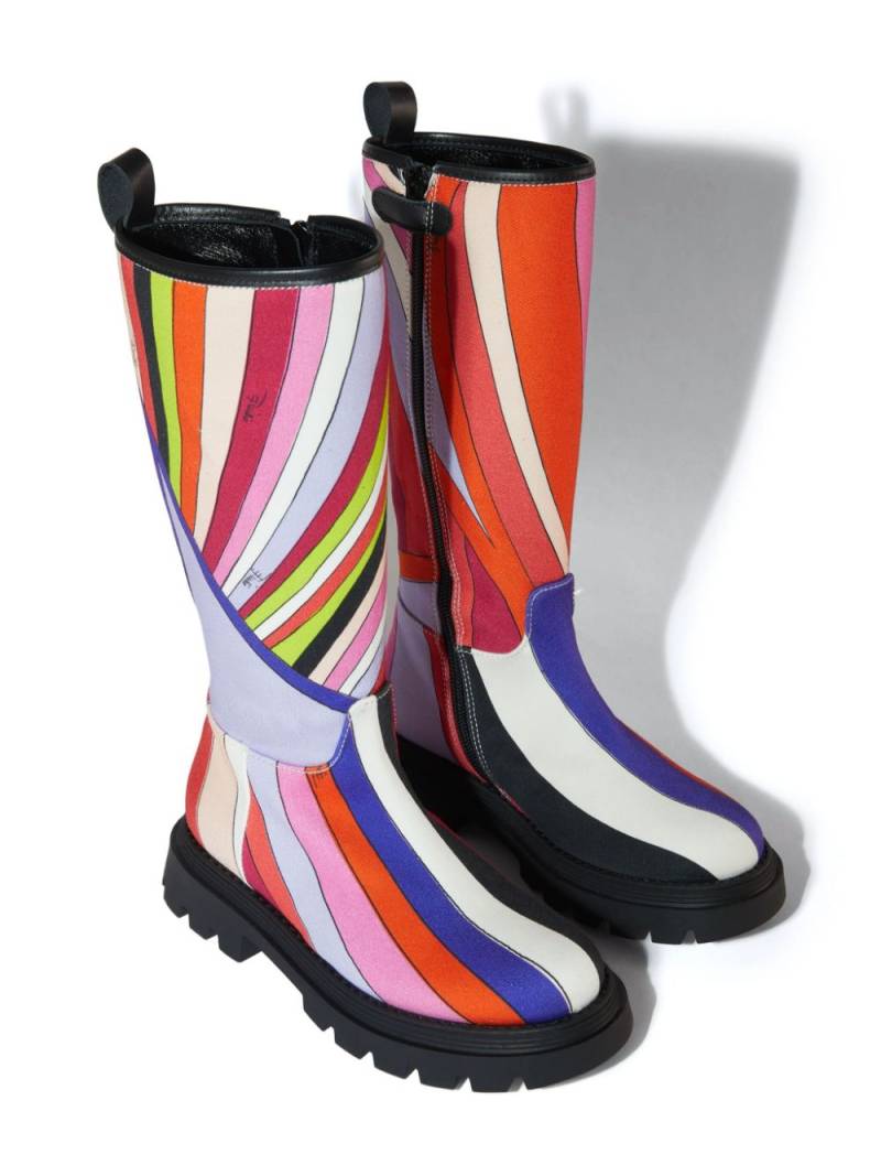 PUCCI Junior Iride-print boots - Multicolour von PUCCI Junior