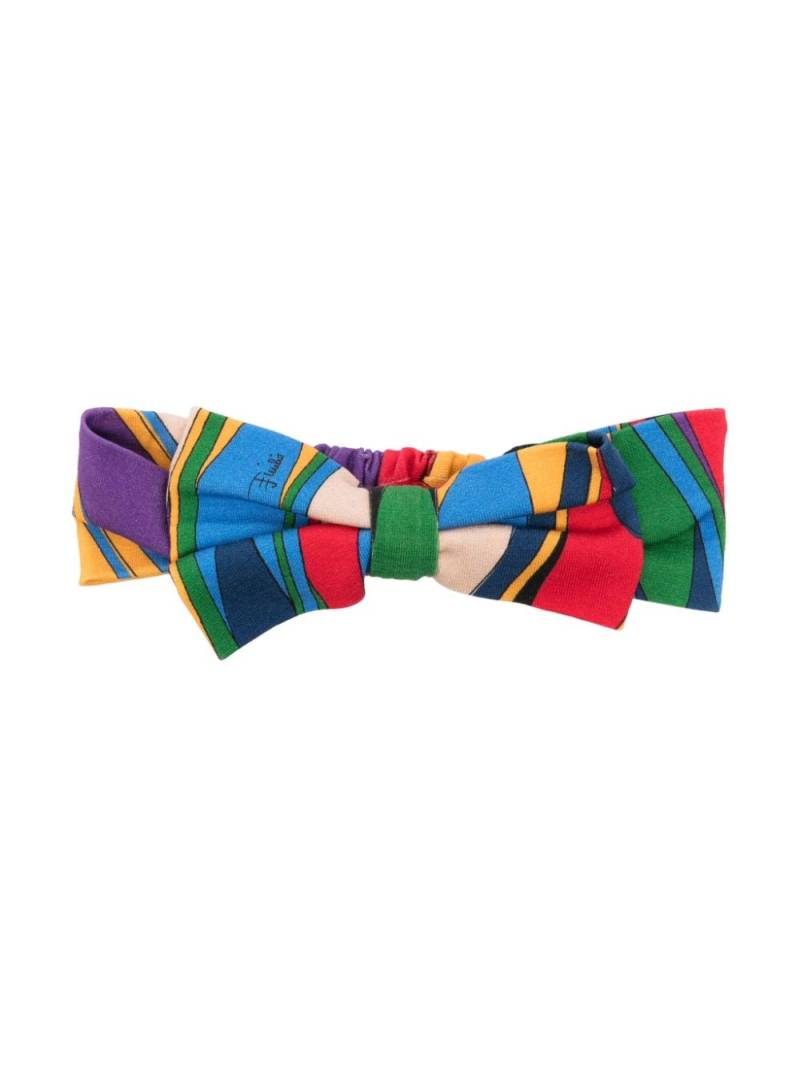 PUCCI Junior Iride-print bow-detail hairband - Black von PUCCI Junior