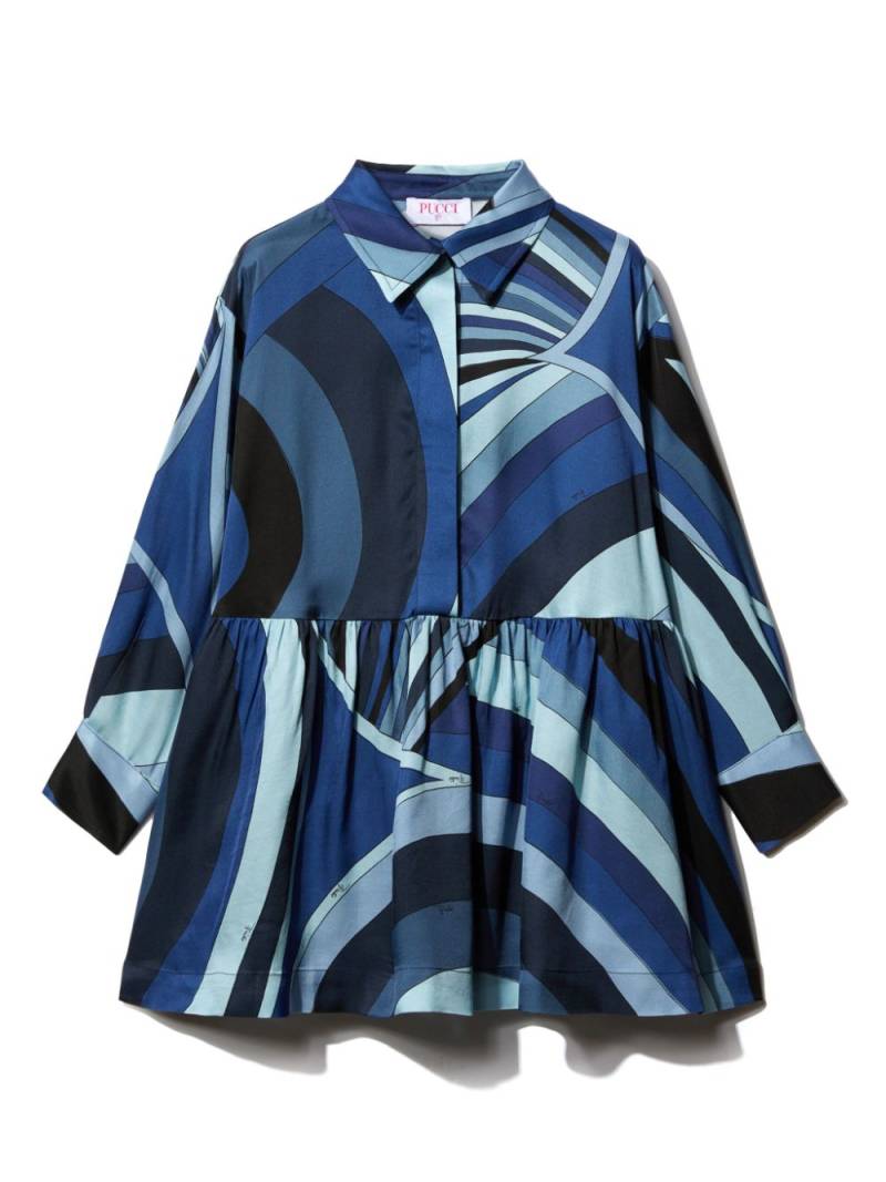 PUCCI Junior Iride-print dress - Blue von PUCCI Junior