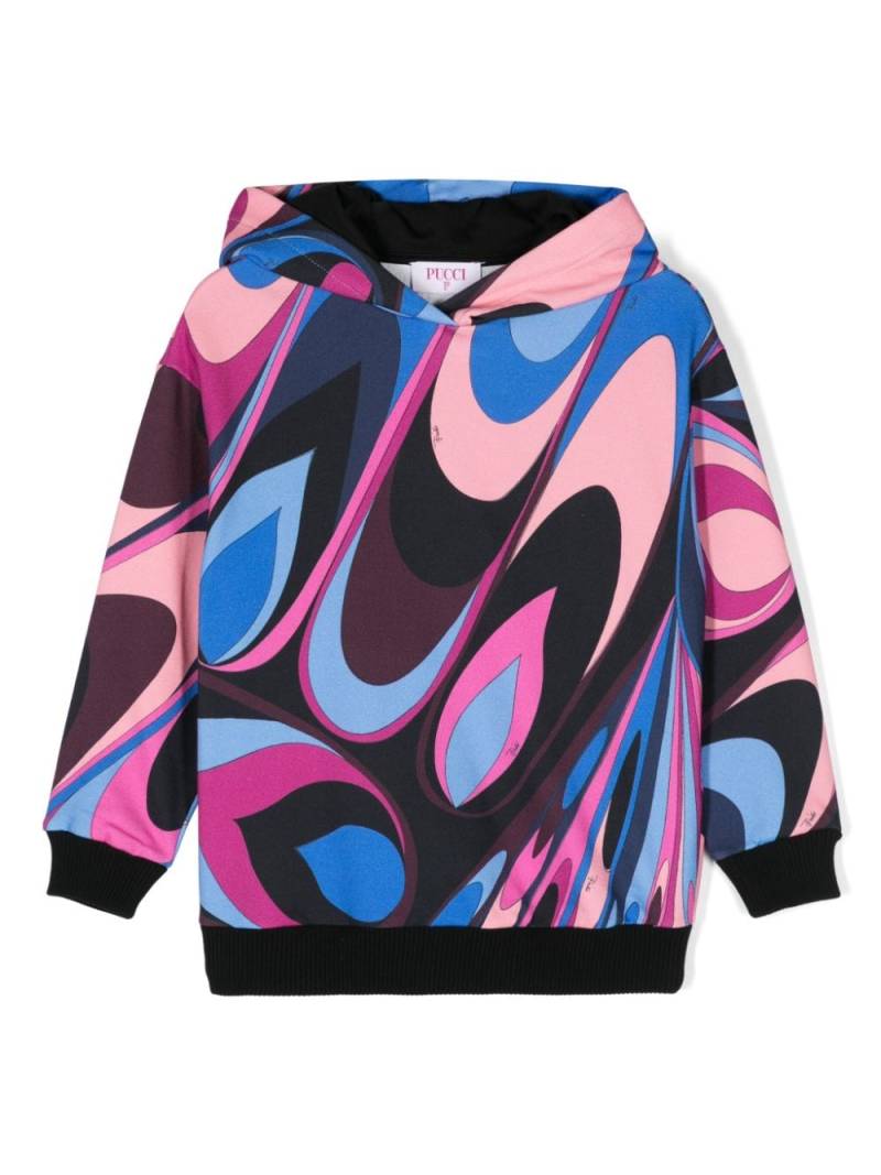 PUCCI Junior Iride-print hoodie - Black von PUCCI Junior