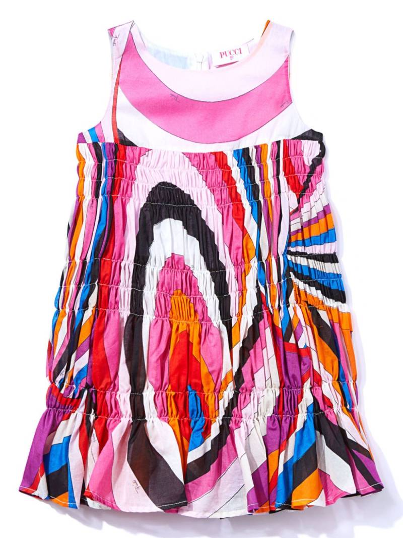 PUCCI Junior Iride-print smocked dress - Pink von PUCCI Junior