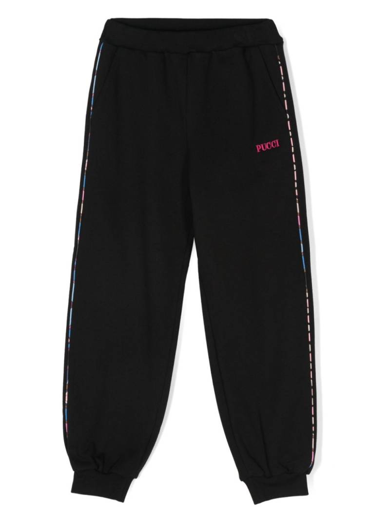 PUCCI Junior Iride-print track pants - Black von PUCCI Junior