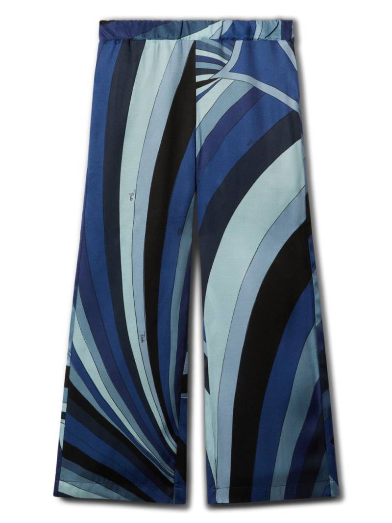 PUCCI Junior Iride print trousers - Blue von PUCCI Junior