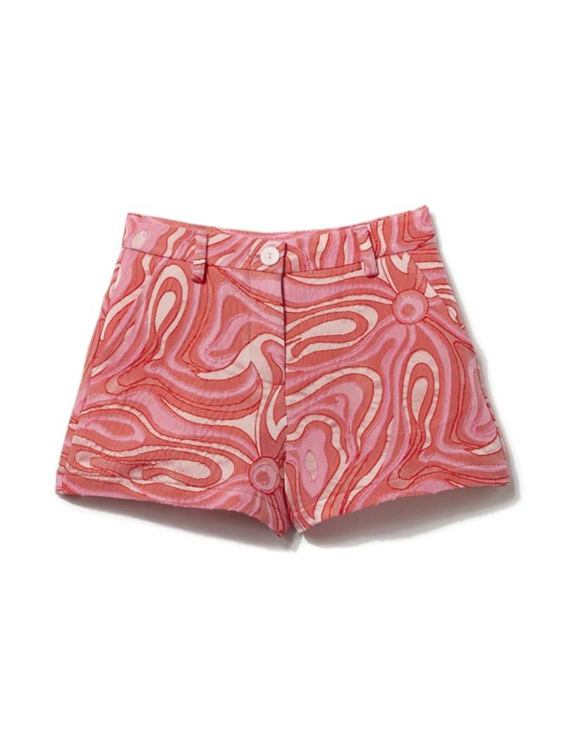 PUCCI Junior Marmo-jacquard shorts - Red von PUCCI Junior