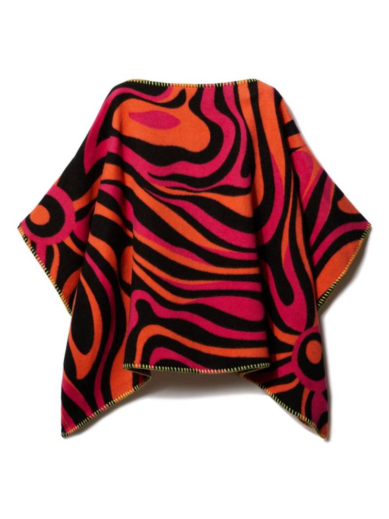 PUCCI Junior Marmo-jacquard velour cape - Orange von PUCCI Junior