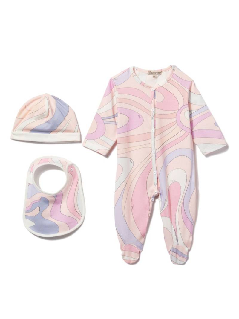 PUCCI Junior Marmo-print babygrow set - Pink von PUCCI Junior