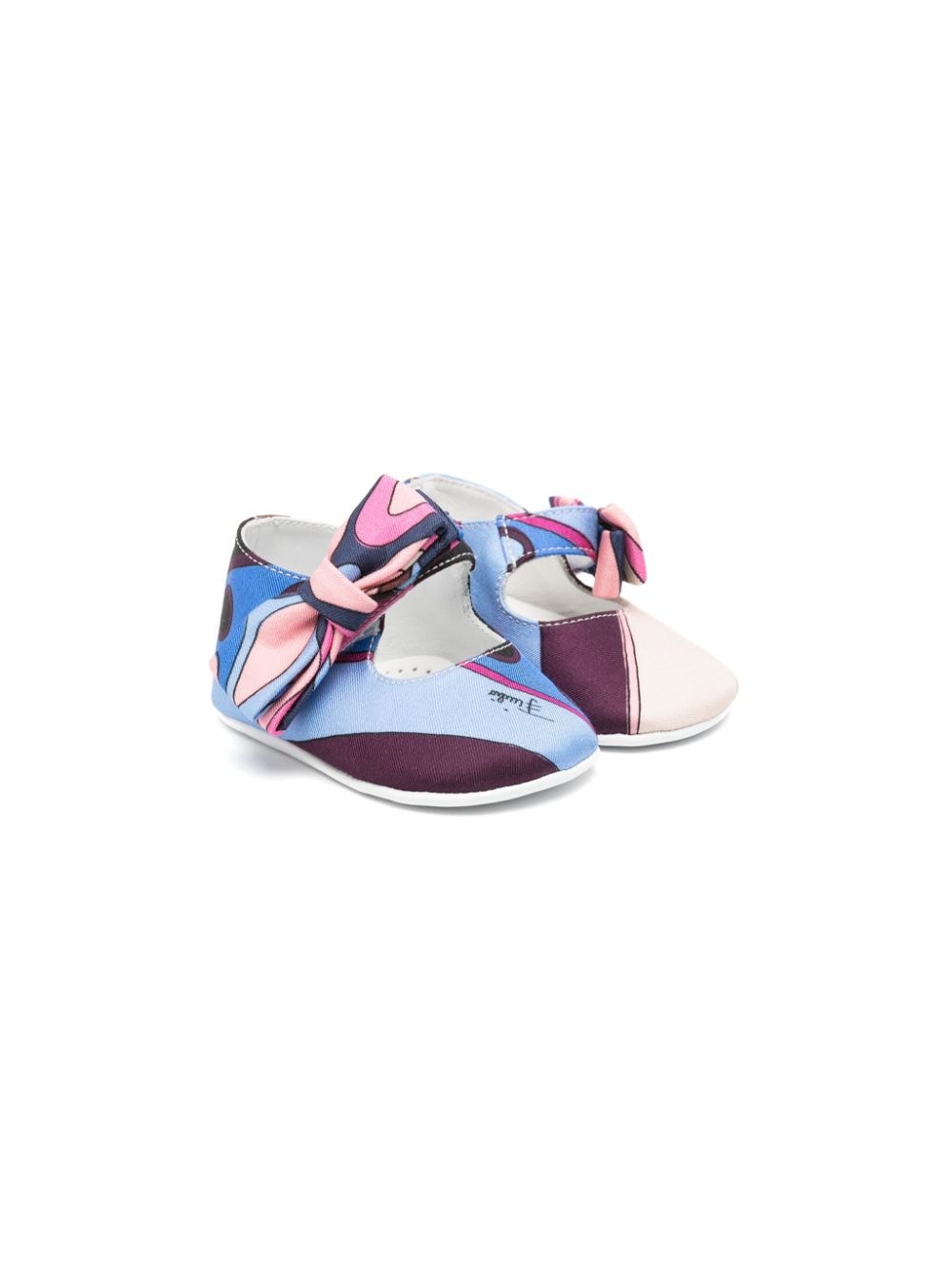 PUCCI Junior Marmo-print ballerina shoes - Blue von PUCCI Junior