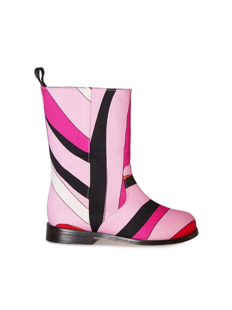 PUCCI Junior Marmo-print boots - Pink von PUCCI Junior