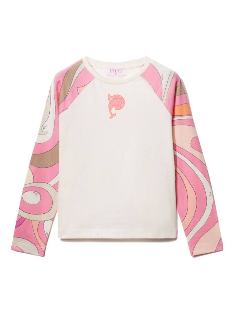 PUCCI Junior Marmo-print cotton T-shirt - Pink von PUCCI Junior