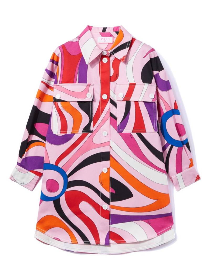 PUCCI Junior Marmo-print dress - Pink von PUCCI Junior