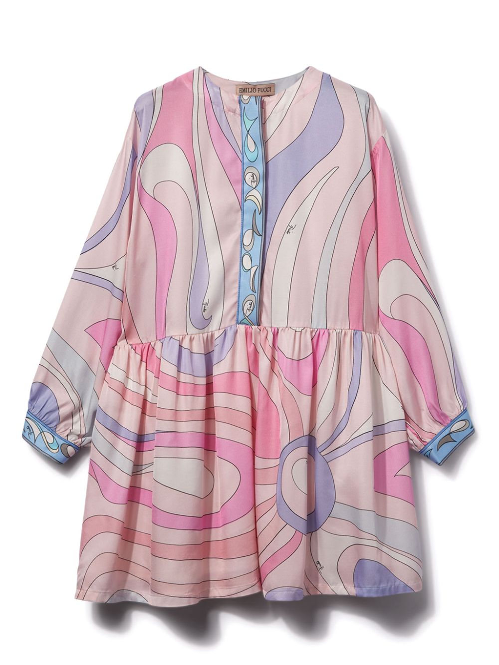 PUCCI Junior Marmo-print long-sleeve dress - Pink von PUCCI Junior