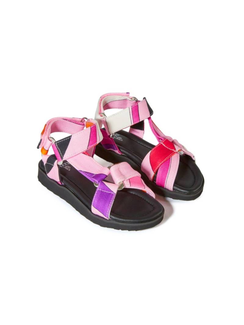 PUCCI Junior Marmo-print sandals - Pink von PUCCI Junior