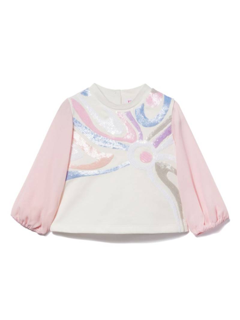 PUCCI Junior Marmo-print top - Pink von PUCCI Junior