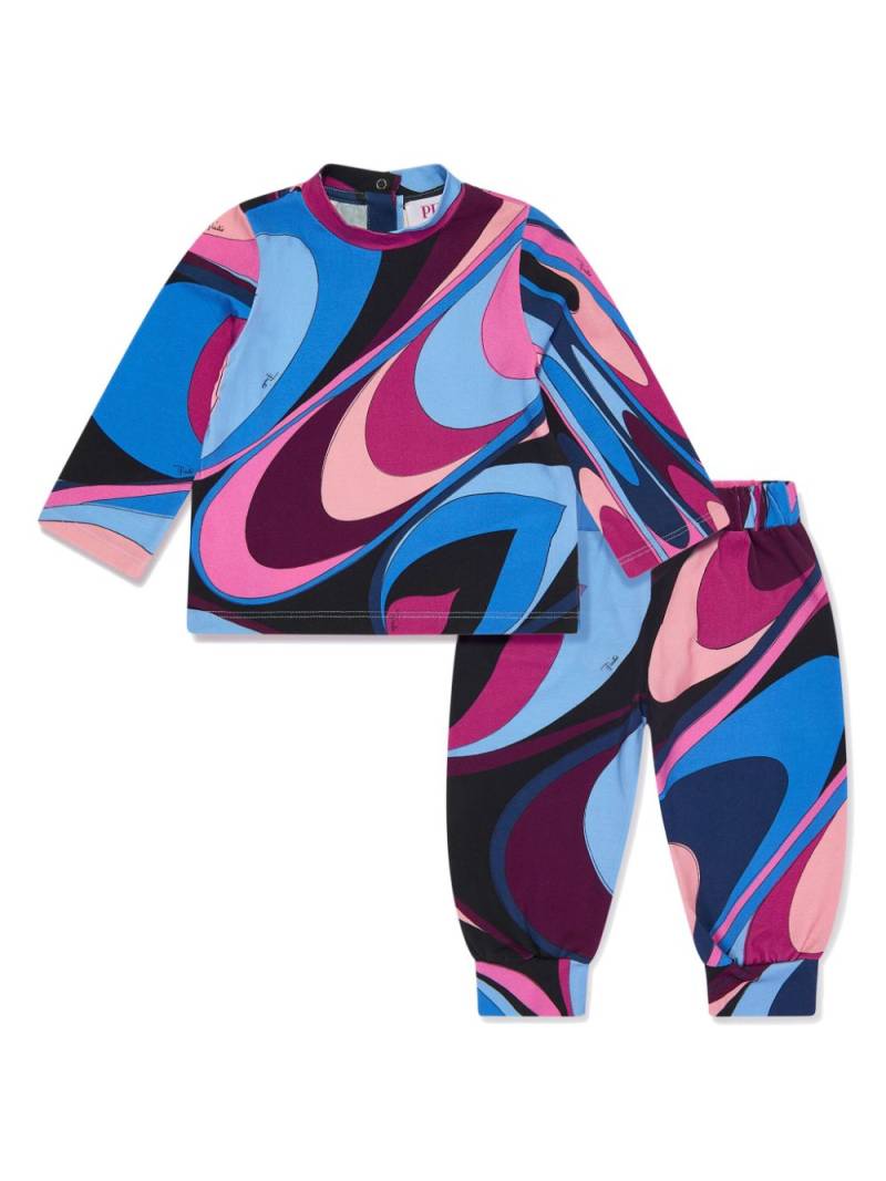 PUCCI Junior Marmo-print trouser set - Blue von PUCCI Junior