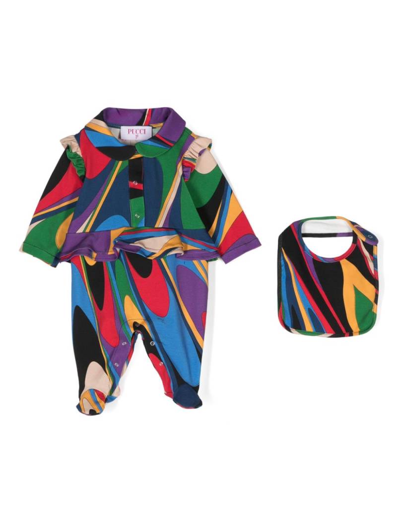 PUCCI Junior Onde-print babygrow (set of three) - Black von PUCCI Junior