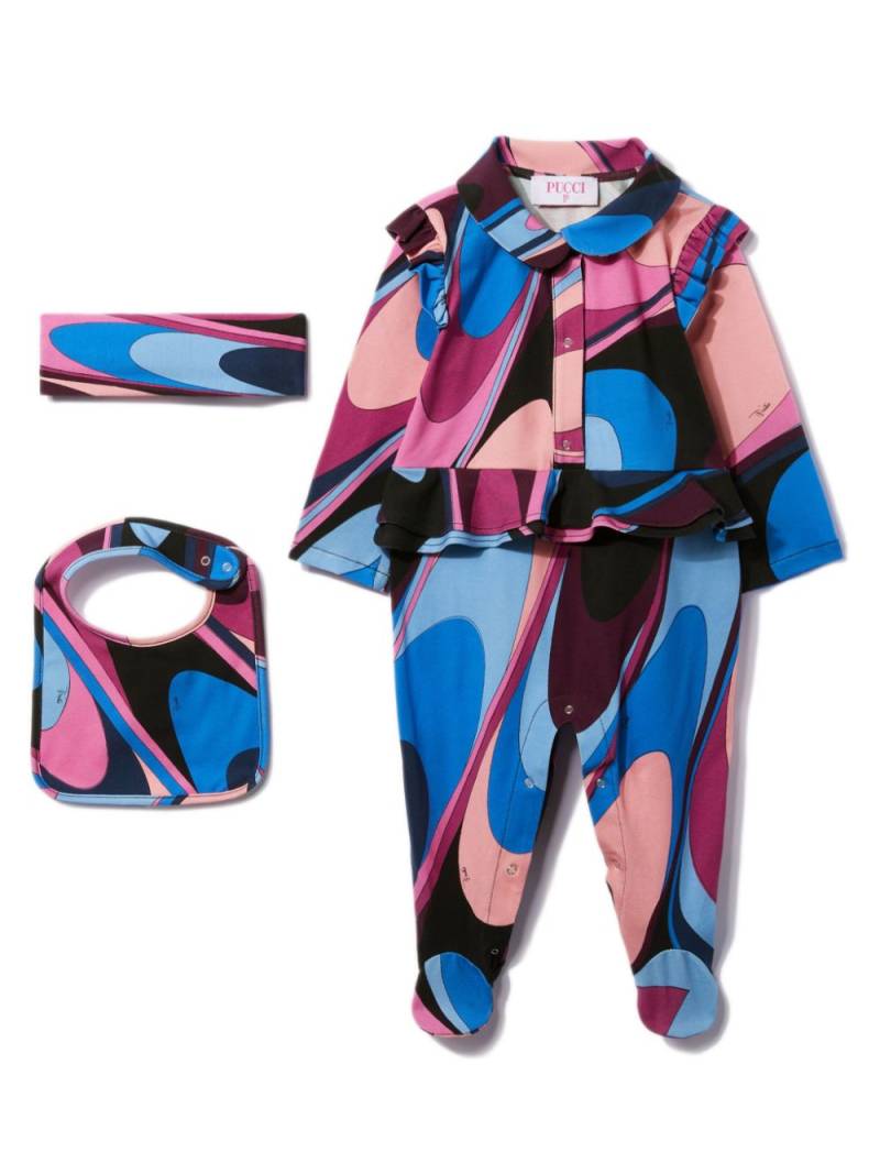 PUCCI Junior Onde-print babygrow set - Pink von PUCCI Junior