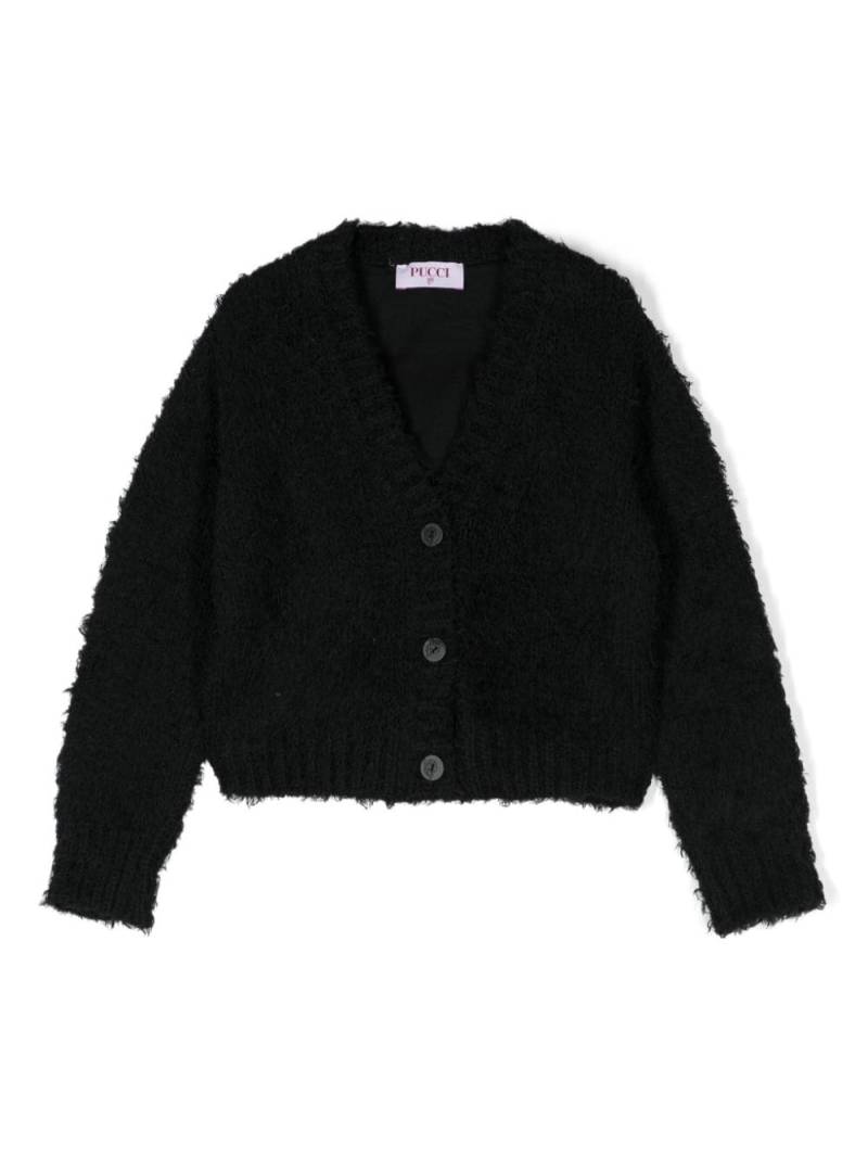 PUCCI Junior Onde-print cardigan - Black von PUCCI Junior