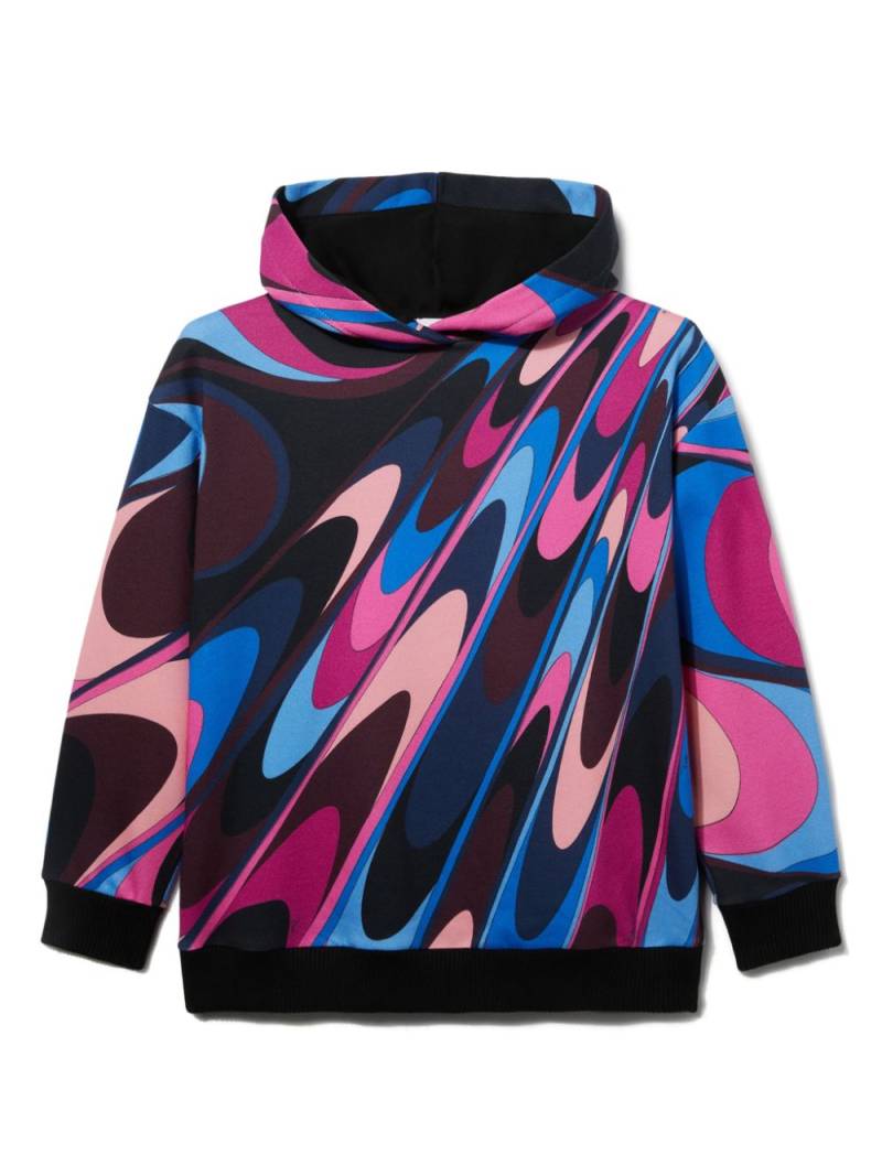 PUCCI Junior Onde-print hoodie - Pink von PUCCI Junior