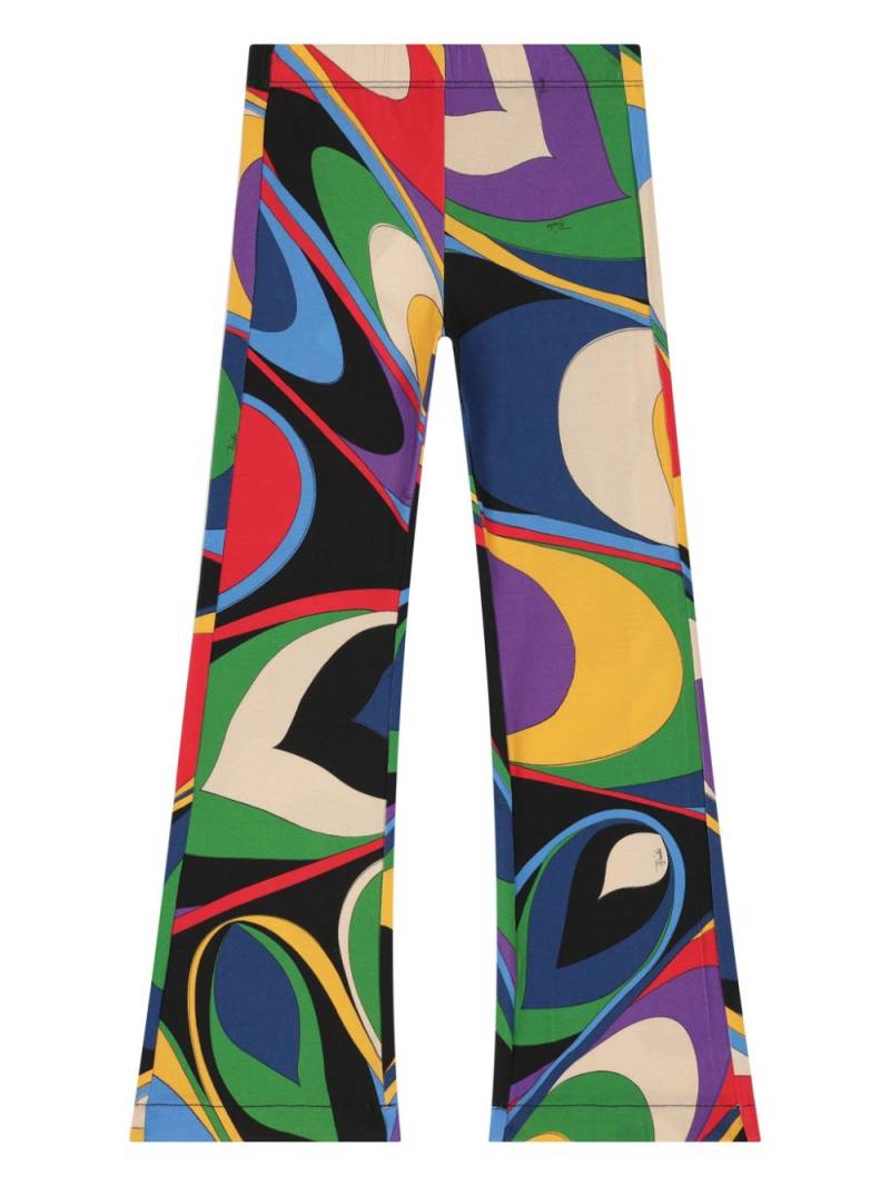 PUCCI Junior Onde-print leggings - Blue von PUCCI Junior