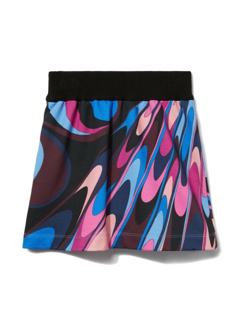 PUCCI Junior Onde-print mini skirt - Black von PUCCI Junior