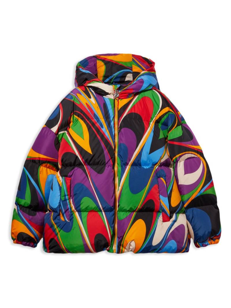 PUCCI Junior Onde-print puffer jacket - Purple von PUCCI Junior