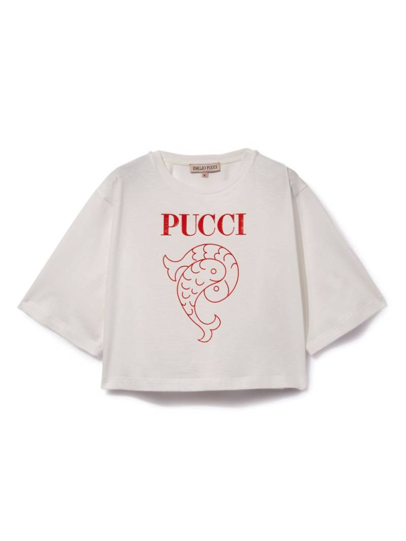 PUCCI Junior Pesci-print T-shirt - White von PUCCI Junior