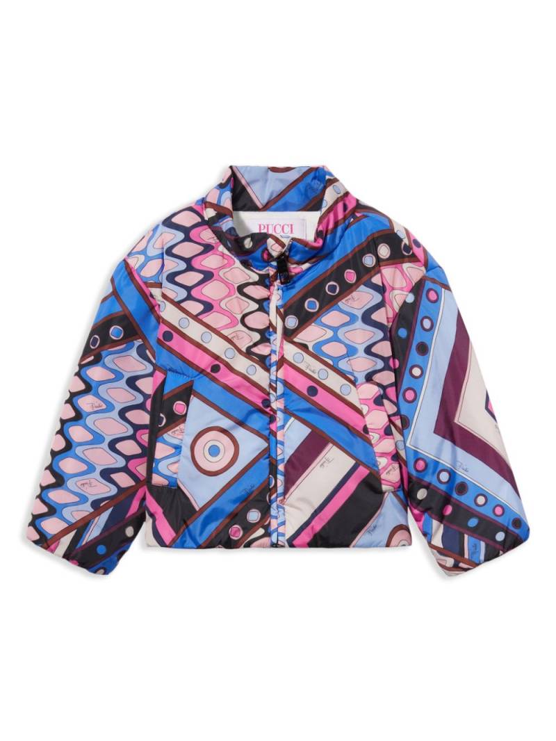 PUCCI Junior Vivara-print jacket - Blue von PUCCI Junior