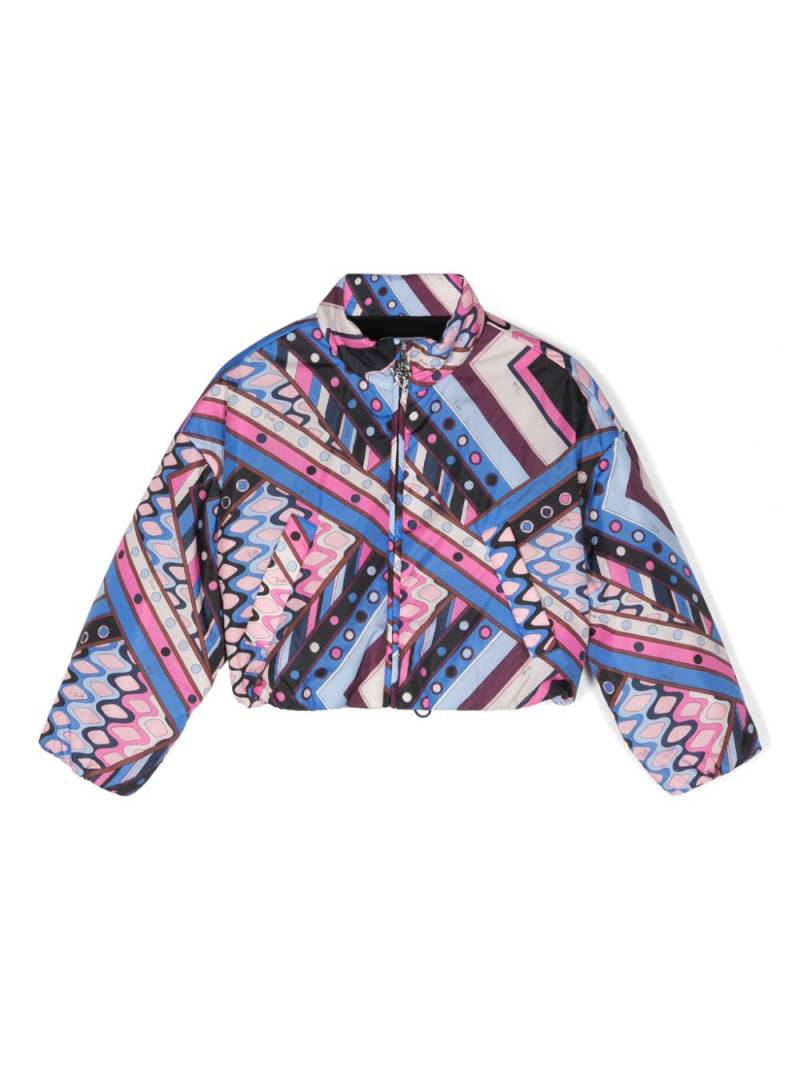 PUCCI Junior Vivara-print padded jacket - Pink von PUCCI Junior