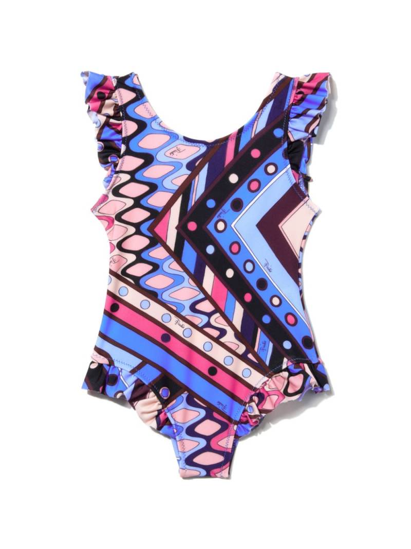 PUCCI Junior Vivara-print swimsuit - Blue von PUCCI Junior