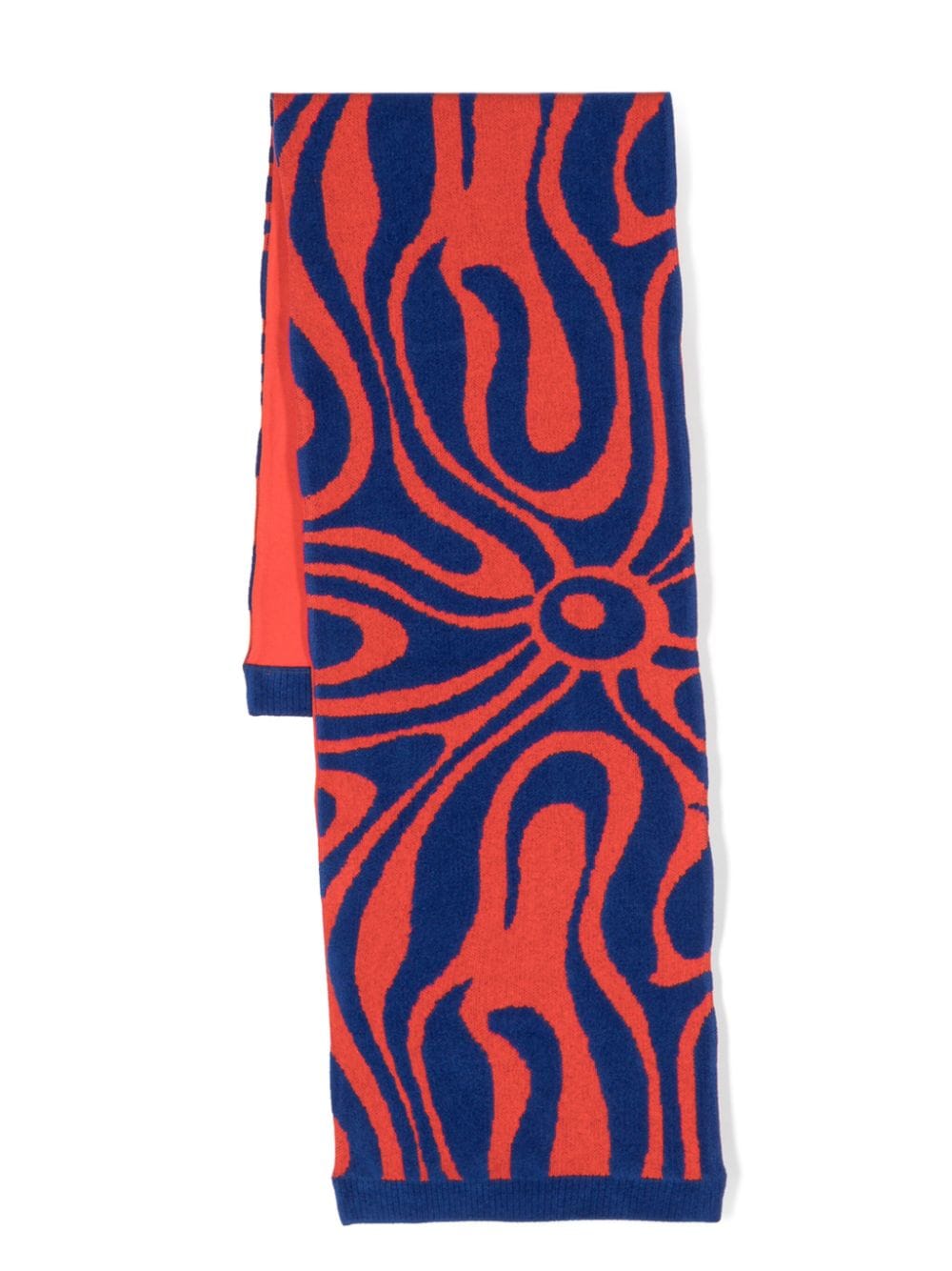 PUCCI Junior abstract-pattern jacquard towel - Blue von PUCCI Junior