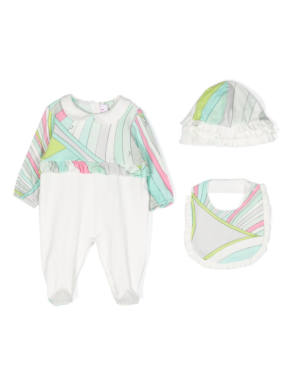 PUCCI Junior abstract-print babygrow set - White von PUCCI Junior