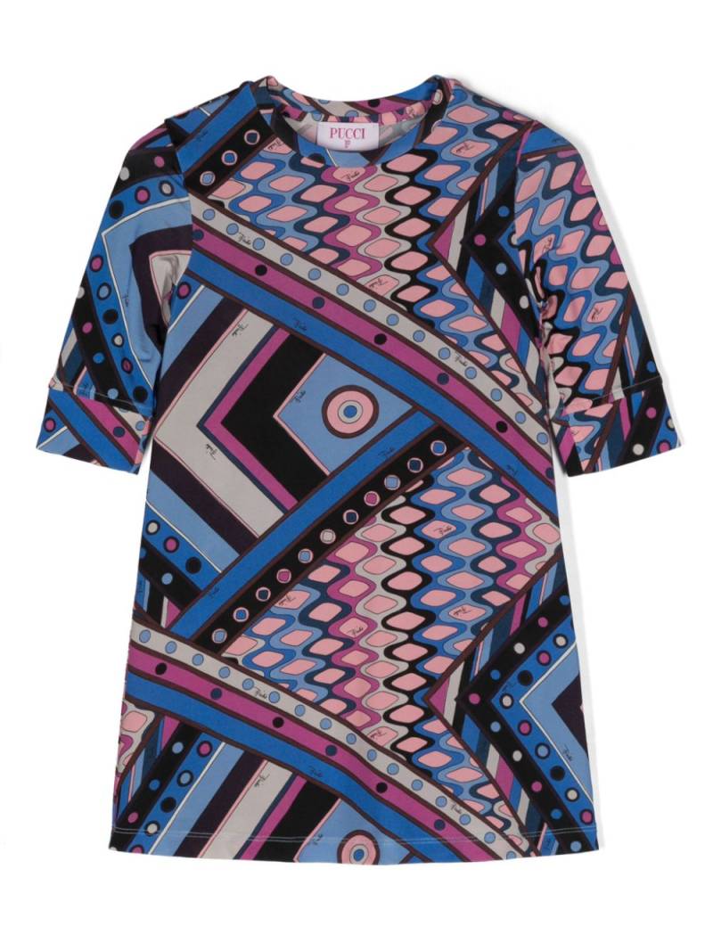 PUCCI Junior abstract-print dress - Blue von PUCCI Junior