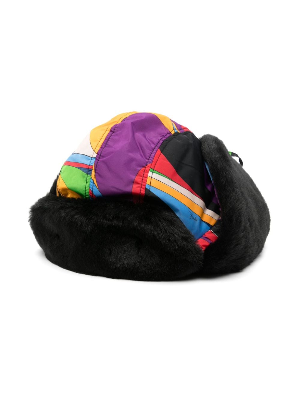 PUCCI Junior abstract-print ear-flaps hat - Black von PUCCI Junior