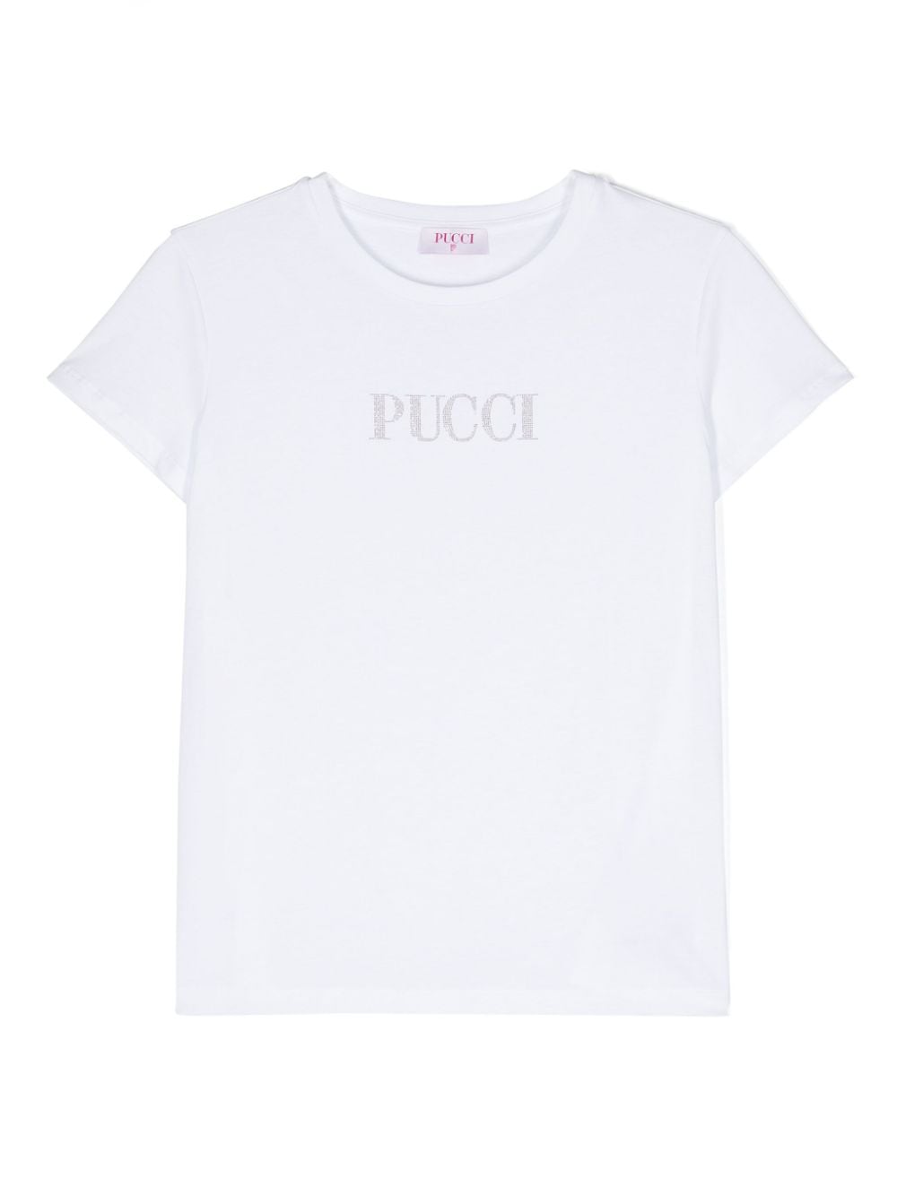 PUCCI Junior bead-logo cotton T-shirt - White von PUCCI Junior