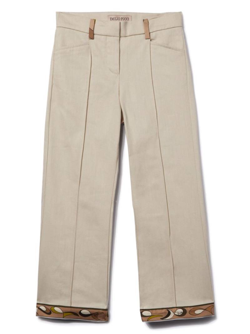 PUCCI Junior cotton tailored trousers - Neutrals von PUCCI Junior