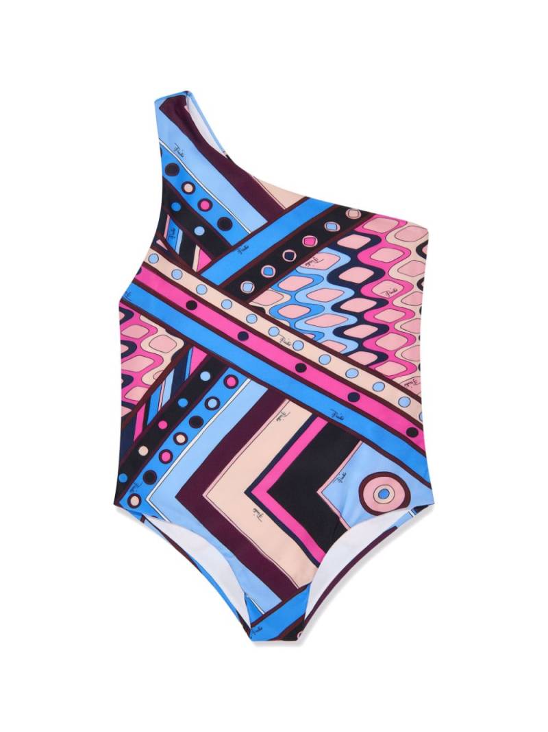 PUCCI Junior geometric-print swimsuit - Blue von PUCCI Junior