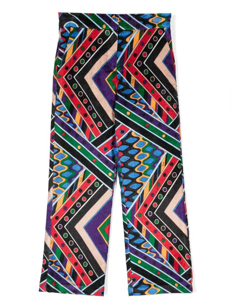 PUCCI Junior graphic-print straight-leg trousers - Black von PUCCI Junior