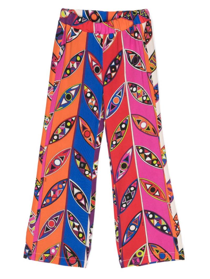 PUCCI Junior graphic-print straight-leg trousers - Pink von PUCCI Junior