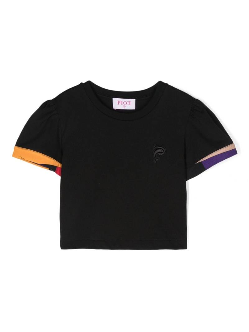 PUCCI Junior logo-embroidered T-shirt - Black von PUCCI Junior