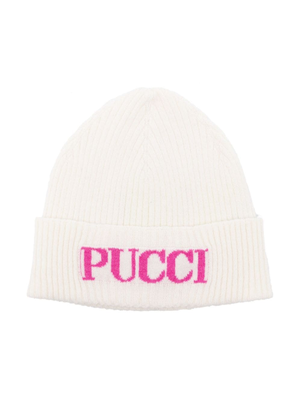 PUCCI Junior logo-jacquard beanie - White von PUCCI Junior