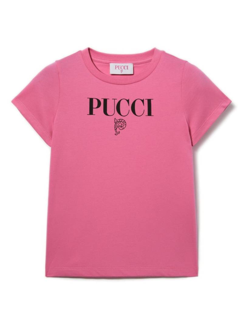 PUCCI Junior logo-print T-shirt - Pink von PUCCI Junior