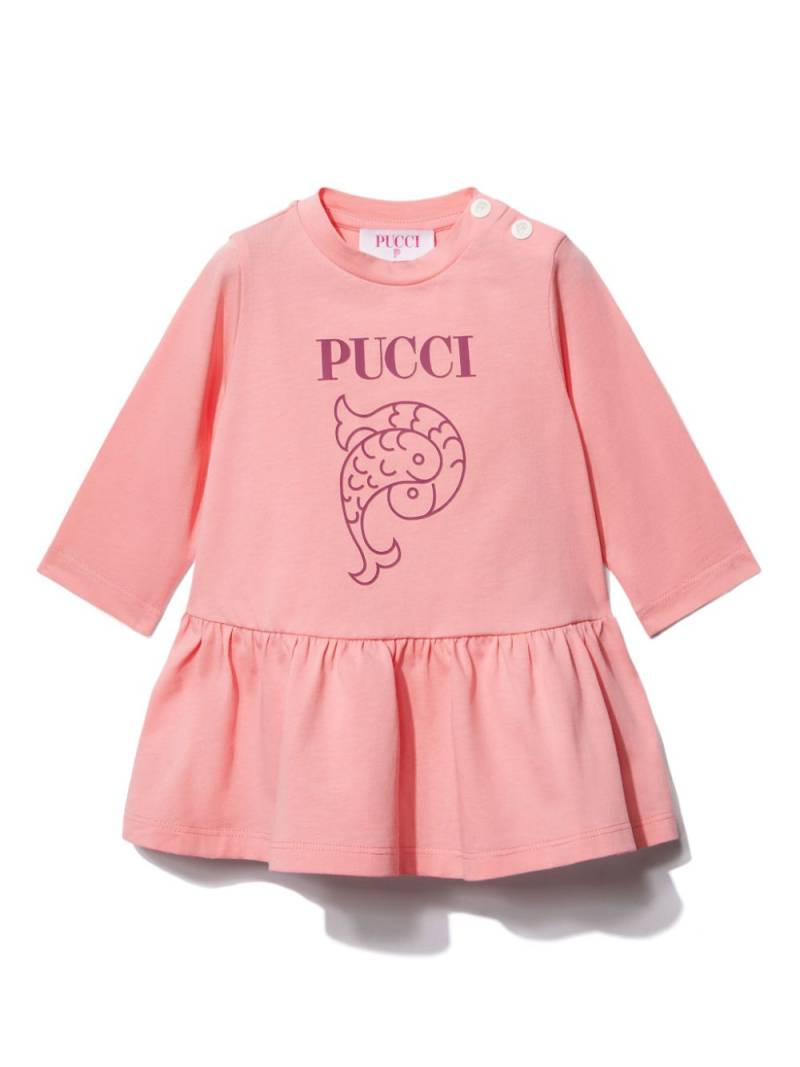 PUCCI Junior logo-print cotton dress - Pink von PUCCI Junior