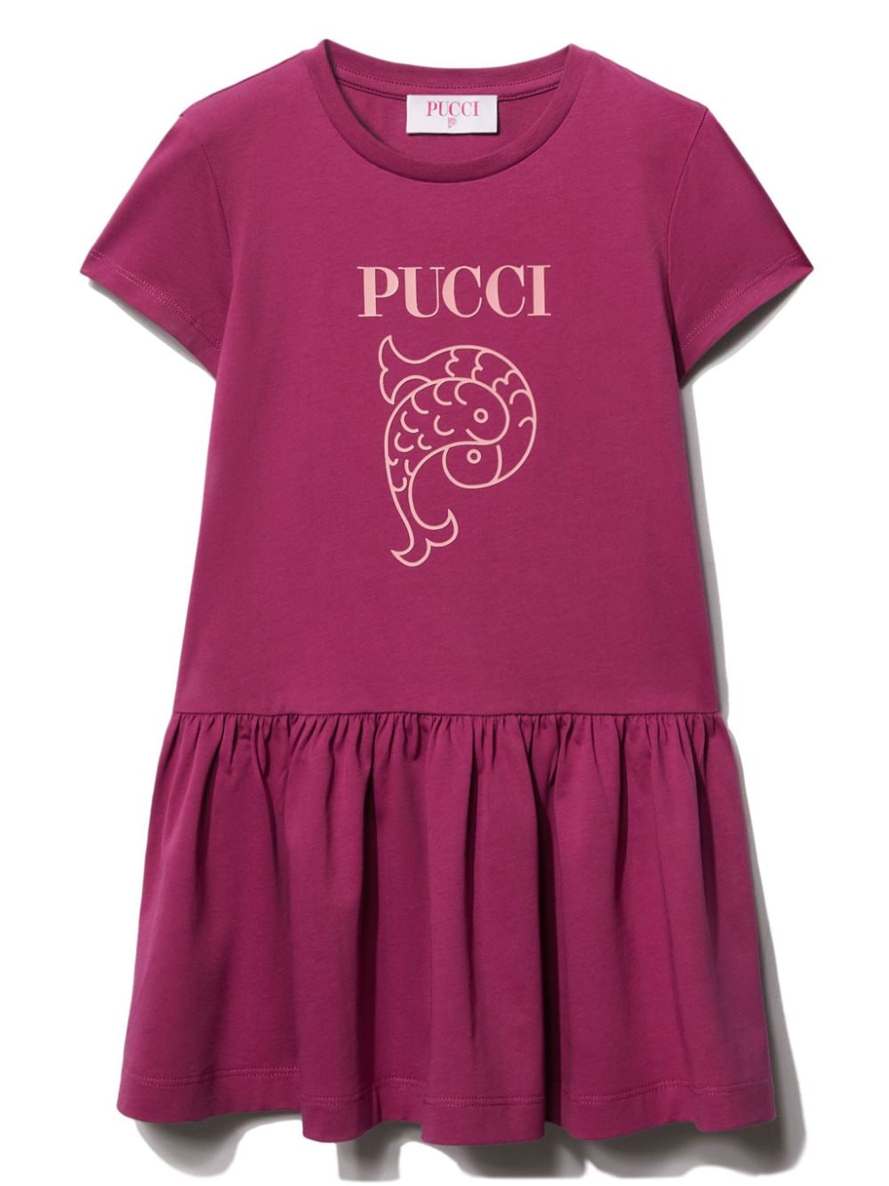 PUCCI Junior logo-print cotton dress - Purple von PUCCI Junior