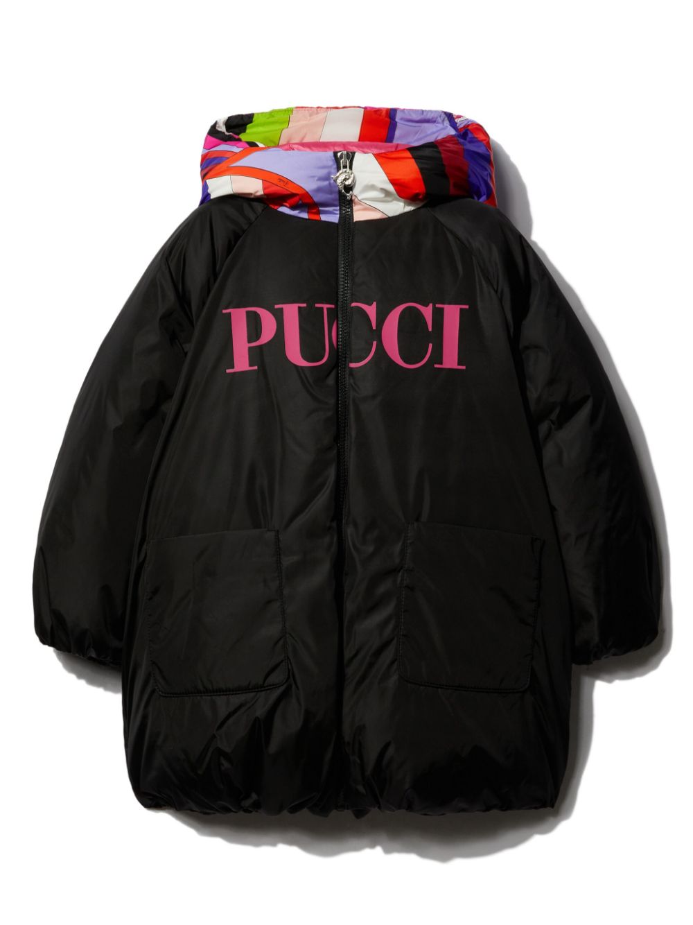 PUCCI Junior logo-print puffer jacket - Black von PUCCI Junior