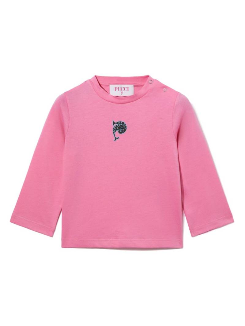 PUCCI Junior logo-print sweatshirt - Pink von PUCCI Junior