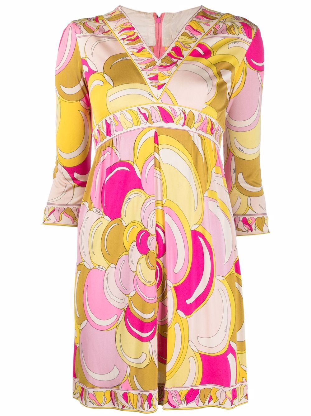 PUCCI Pre-Owned 1970s abstract print silk dress - Pink von PUCCI Pre-Owned