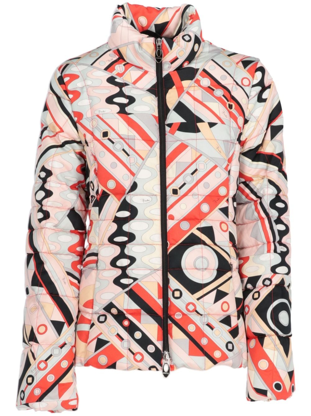 PUCCI Pre-Owned 2000 geometric-print puffer jacket - Neutrals von PUCCI Pre-Owned