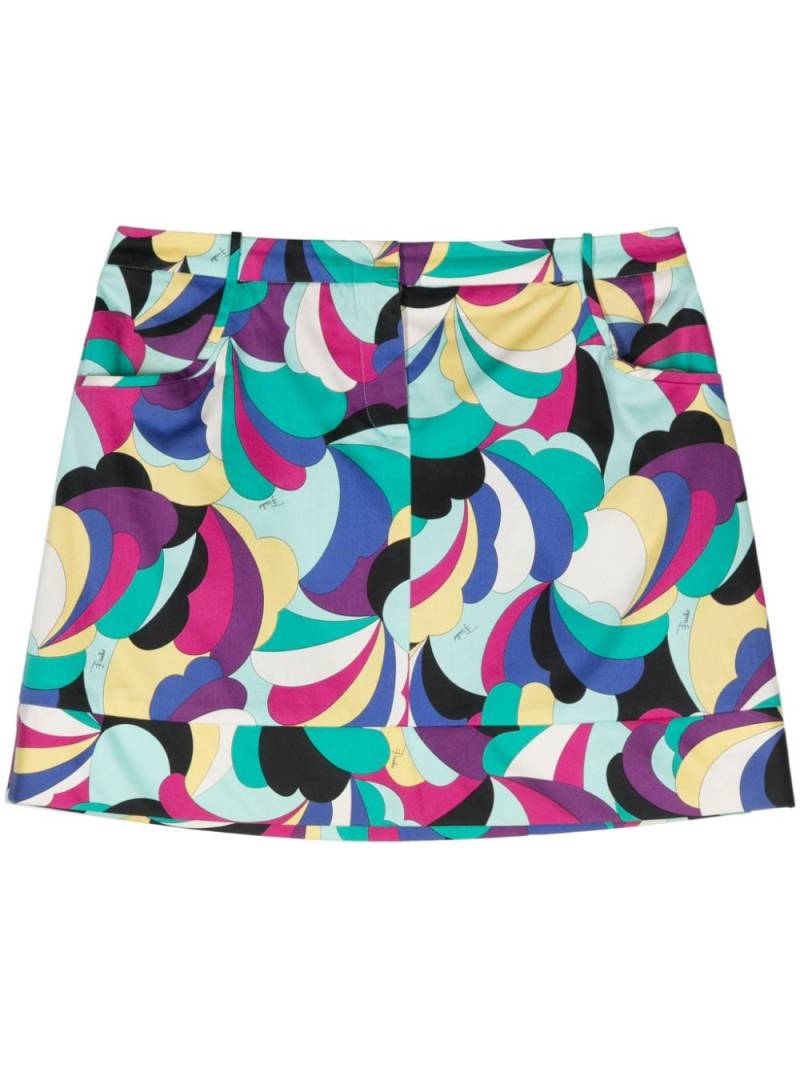 PUCCI Pre-Owned 2010s graphic-print miniskirt - Blue von PUCCI Pre-Owned