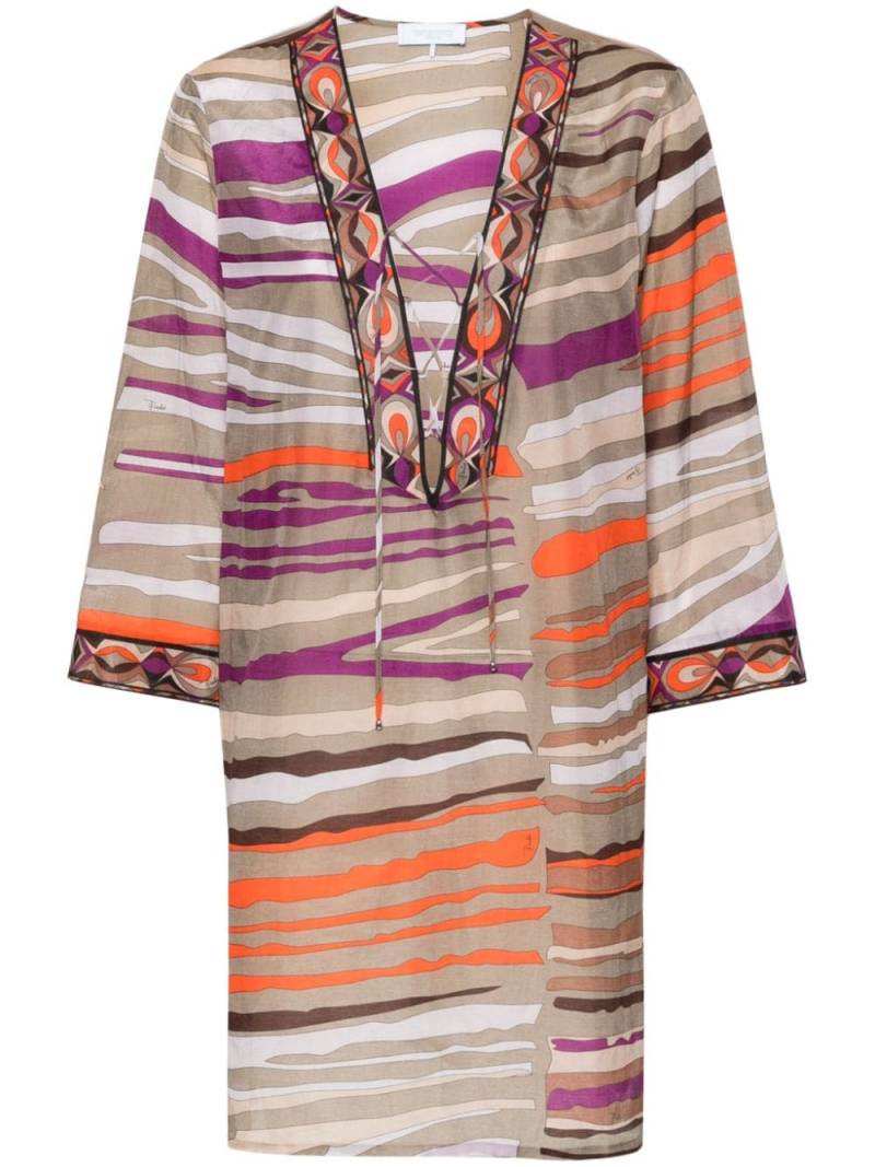 PUCCI Pre-Owned abstract-print mini dress - Purple von PUCCI Pre-Owned