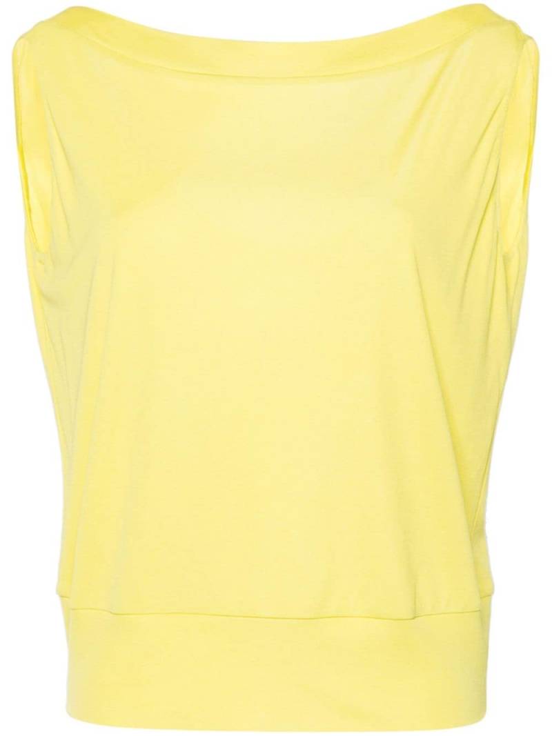 PUCCI Pre-Owned boat-neck silk top - Yellow von PUCCI Pre-Owned